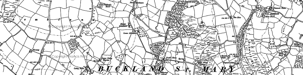Old map of Blackwater in 1901