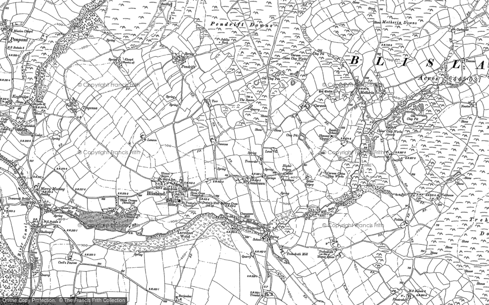 Old Map of Historic Map covering Bradford in 1882