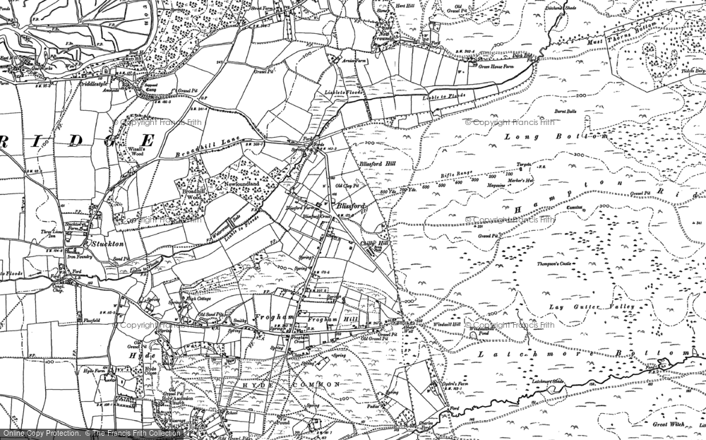 Old Map of Blissford, 1895 - 1908 in 1895