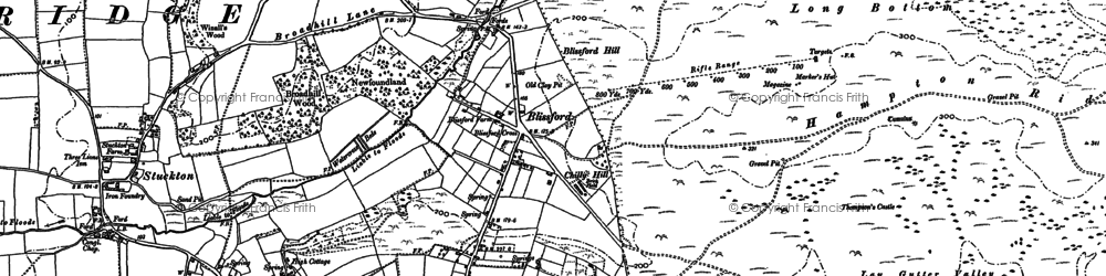 Old map of Blissford in 1895