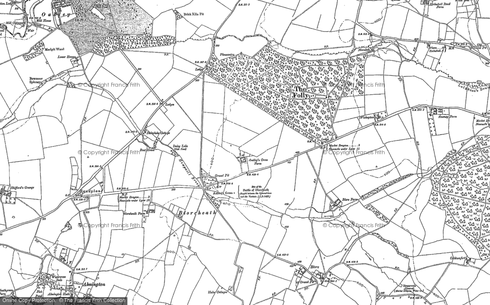 Old Map of Bloreheath, 1879 - 1880 in 1879