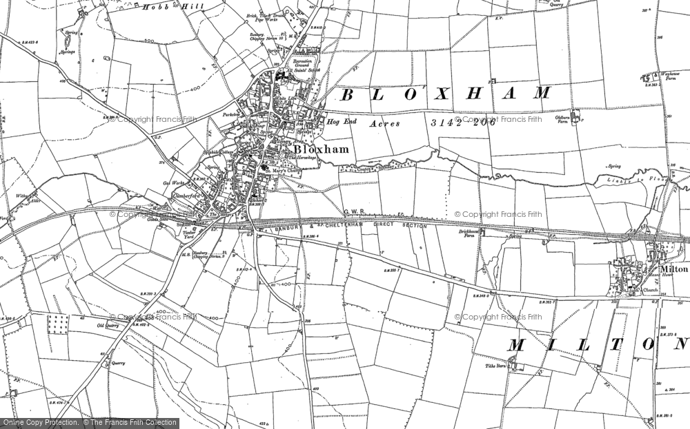 Old Map of Bloxham, 1898 - 1899 in 1898