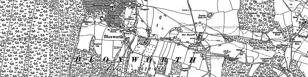 Old map of Newport in 1887