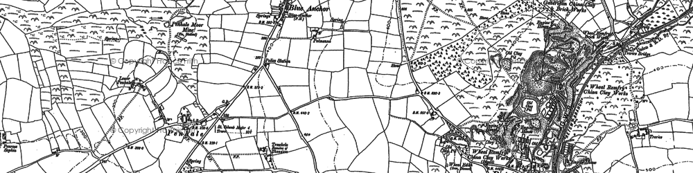 Old map of Penhale in 1879