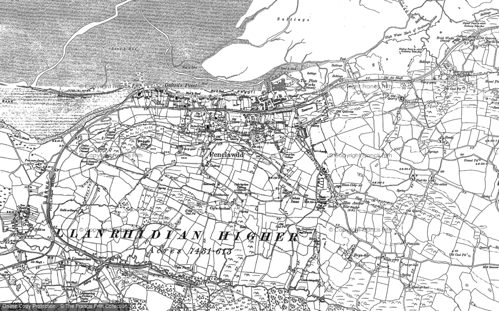 Old Map of Blue Anchor, 1896 - 1897 in 1896