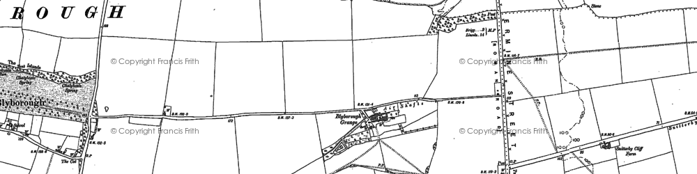 Old map of Blyborough Grange in 1881
