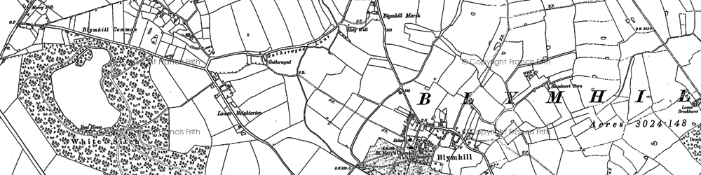 Old map of Blymhill in 1901