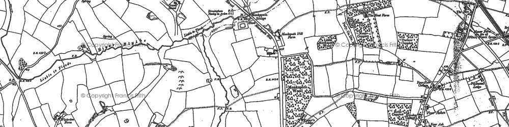 Old map of Waring's Green in 1886