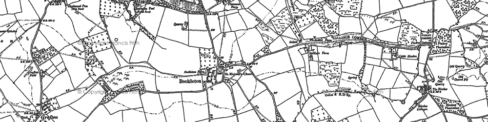 Old map of Bradley's Corner in 1885