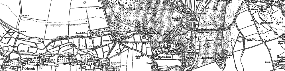 Old map of Bodenham in 1899