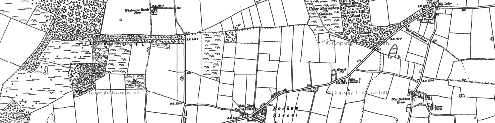 Old map of Bodham in 1885