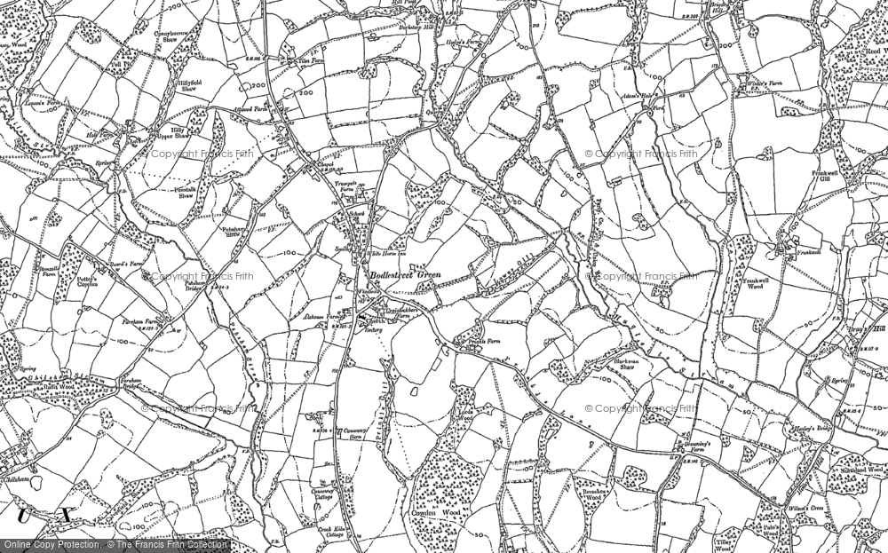 Old Map of Historic Map covering Bucksteep Manor in 1897