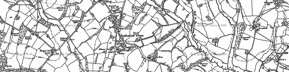 Old map of Bodle Street Green in 1897