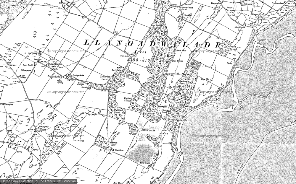 Old Map of Bodorgan, 1888 - 1899 in 1888