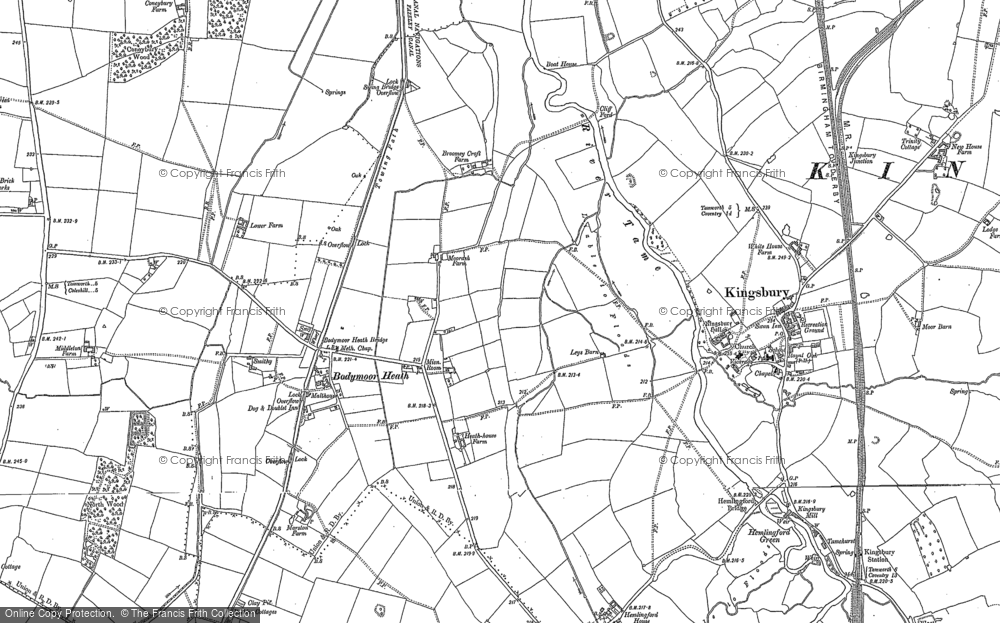 Old Map of Bodymoor Heath, 1886 - 1901 in 1886