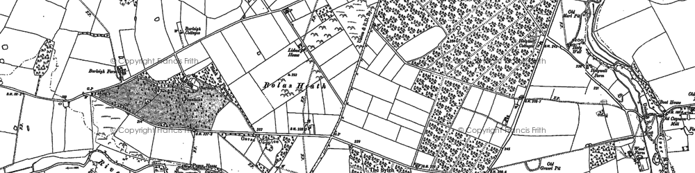 Old map of Bolas Heath in 1880