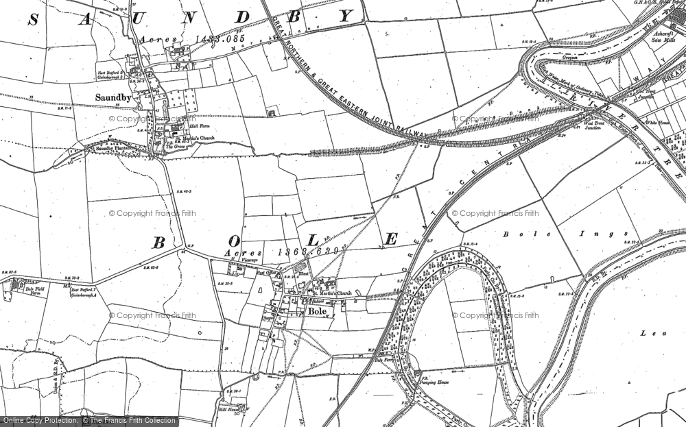 Old Map of Bole, 1898 in 1898