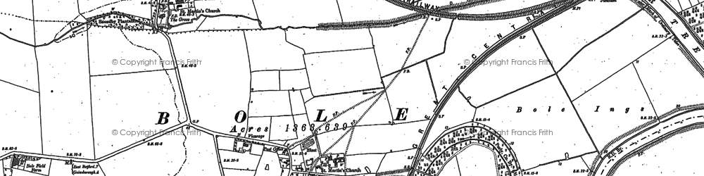 Old map of Bole Ings in 1898