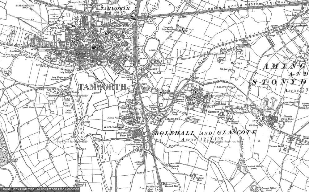 Old Map of Historic Map covering Perry Crofts in 1900