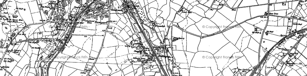 Old map of Bolingey in 1906
