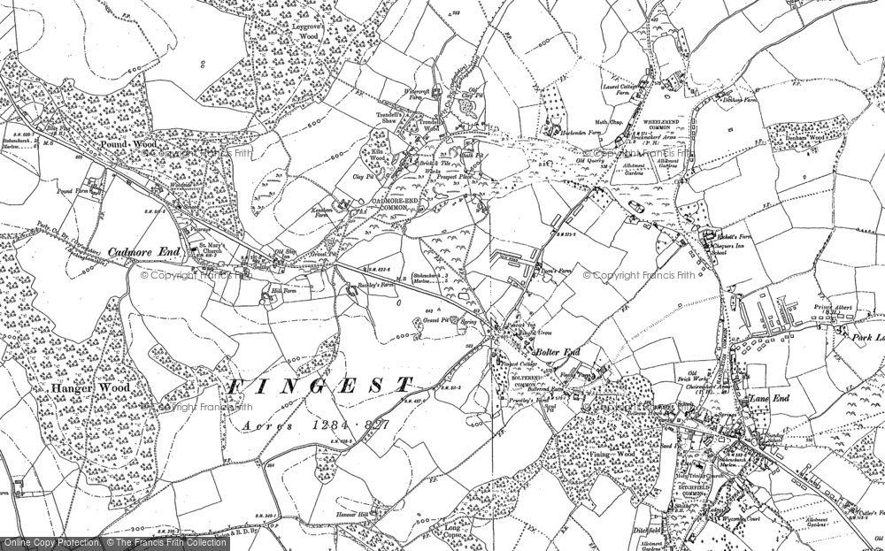 Old Map of Bolter End, 1897 in 1897