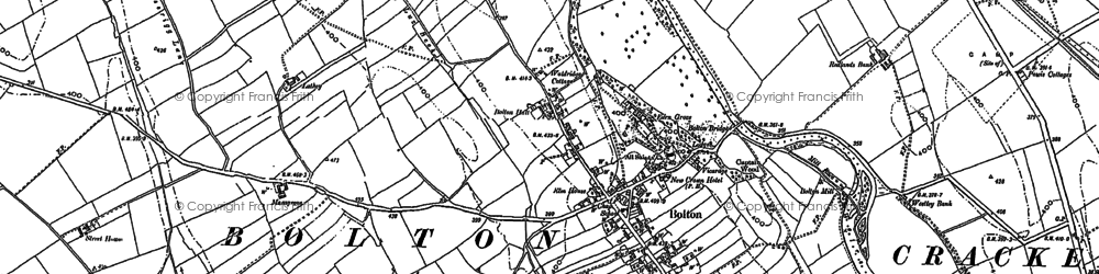 Old map of Westley Bank Cotts in 1897