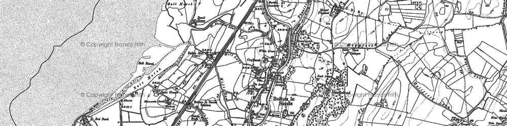 Old map of Bolton-le-Sands in 1889