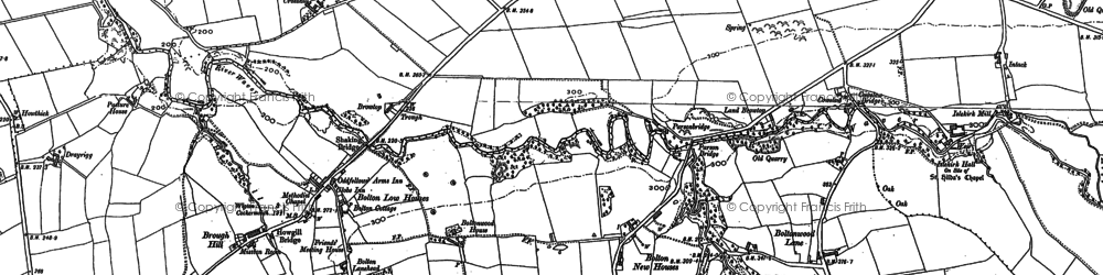 Old map of Bolton Wood Lane in 1899