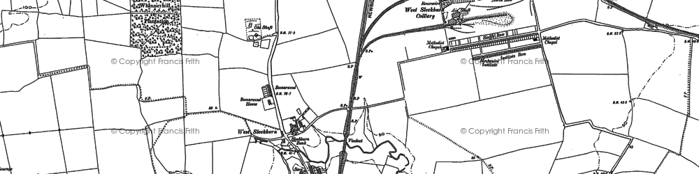 Old map of Bomarsund in 1896