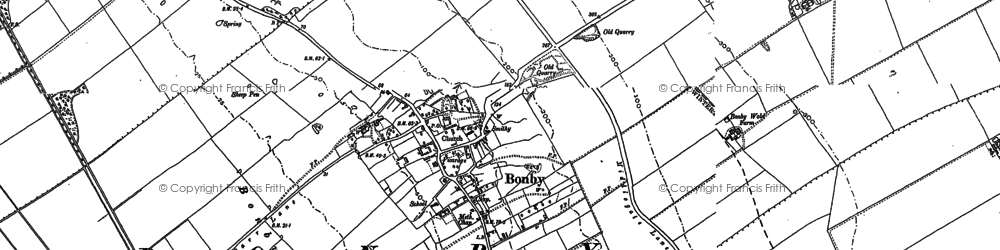 Old map of Bonby Carrs in 1886