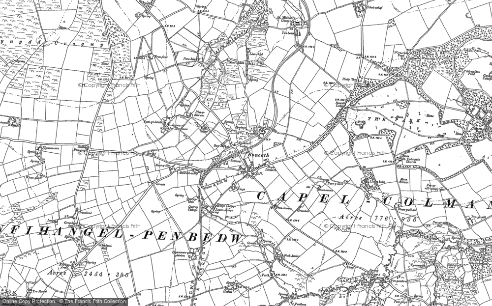 Old Map of Boncath, 1904 - 1905 in 1904
