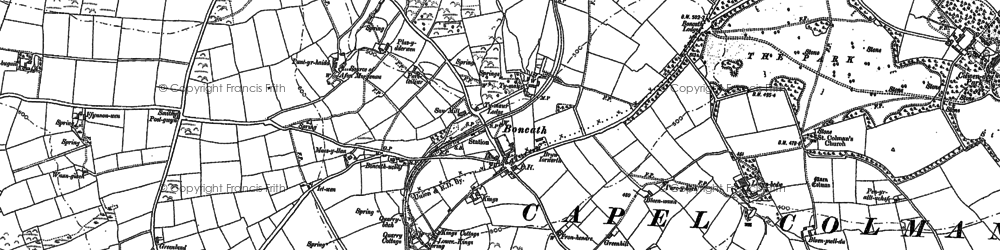 Old map of Boncath in 1904