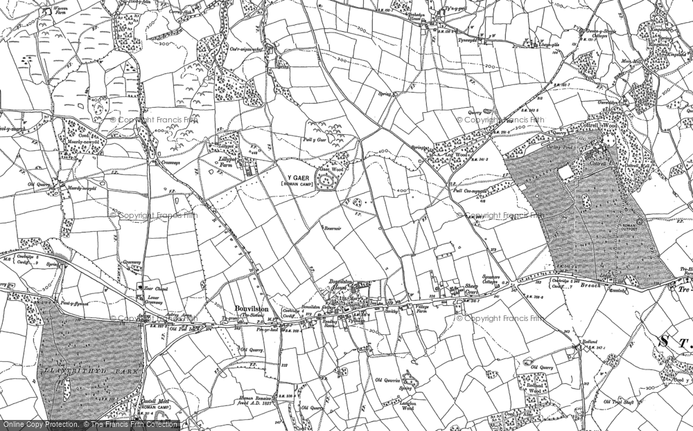 Old Map of Bonvilston, 1898 in 1898
