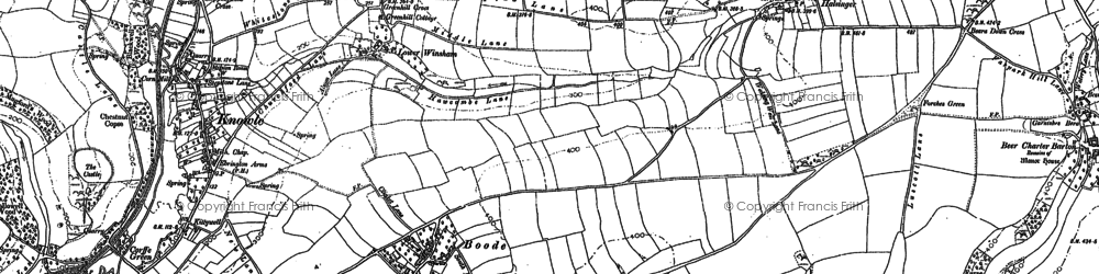 Old map of Boode in 1886