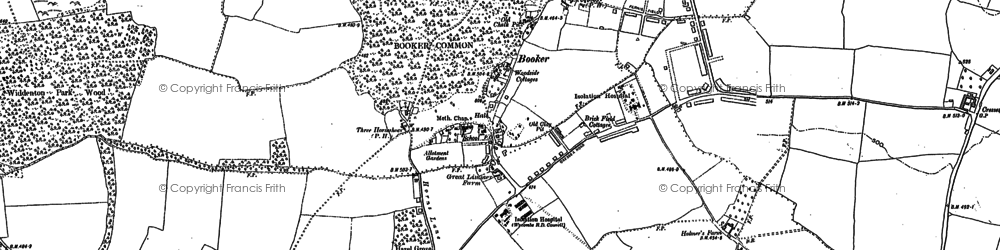 Old map of Booker Common in 1897