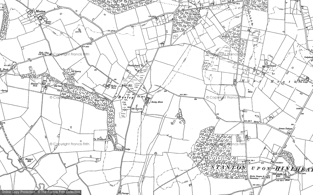 Old Map of Historic Map covering Booleybank in 1880