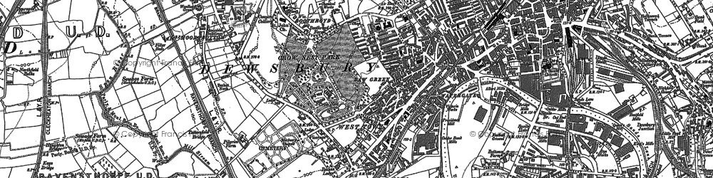 Old map of Boothroyd in 1892