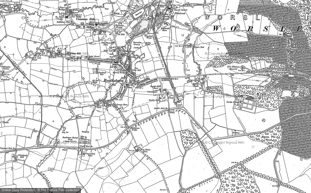 Old Map of Boothstown, 1891 - 1892 in 1891