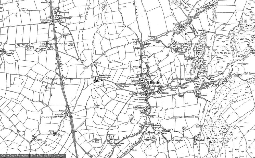 Old Map of Historic Map covering Hyton in 1897