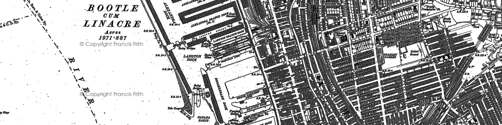 Old map of Bootle in 1906