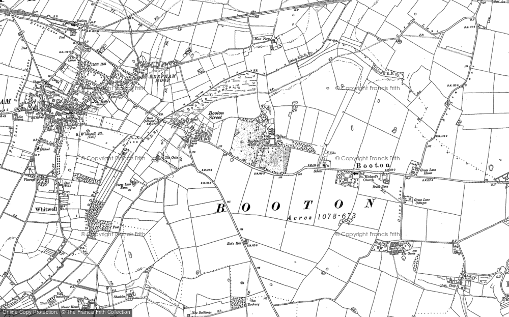 Old Map of Booton, 1885 in 1885