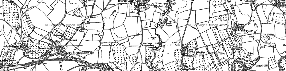Old map of Boraston in 1883