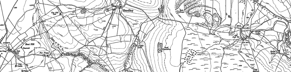 Old map of Malham Moor in 1907