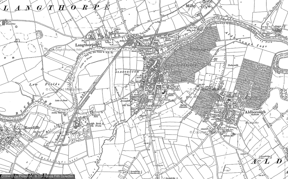 Old Map of Boroughbridge, 1889 - 1892 in 1889