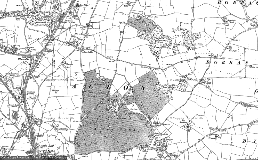Old Map of Historic Map covering Borras Head in 1898