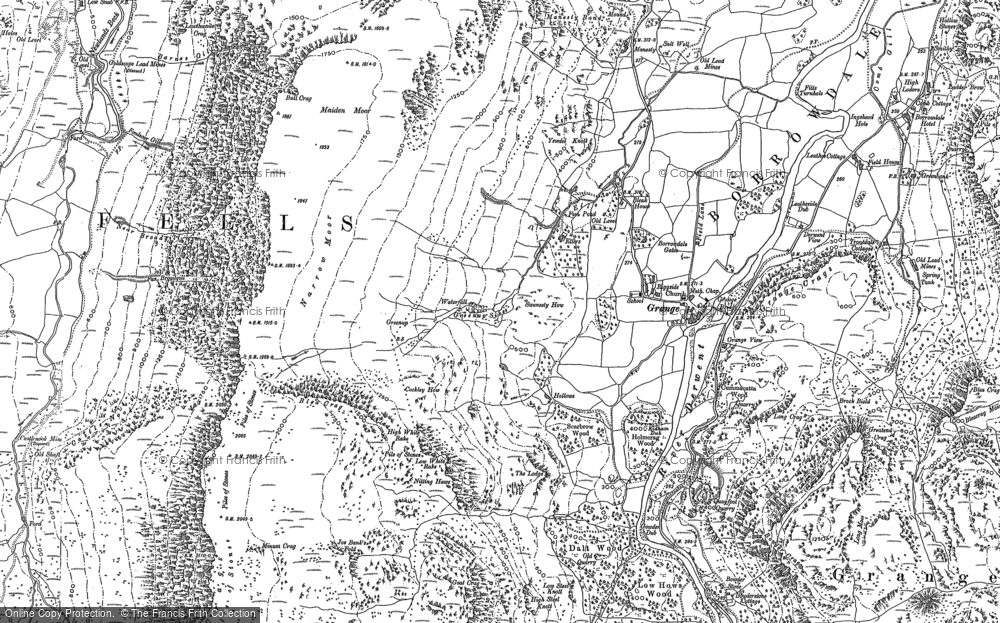 Old Map of Borrowdale, 1898 in 1898