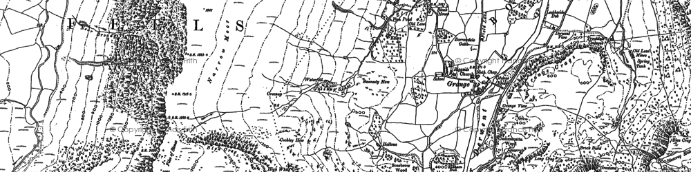 Old map of Borrowdale in 1898
