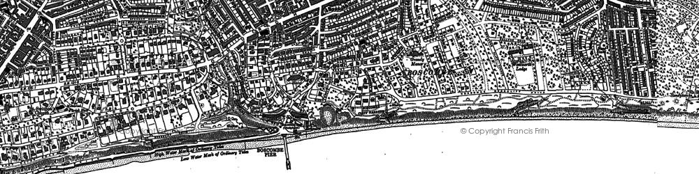 Old map of Boscombe in 1908
