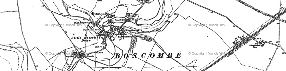 Old map of Boscombe Down Airfield in 1923