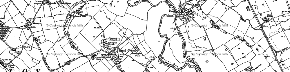 Old map of Bostock Green in 1897